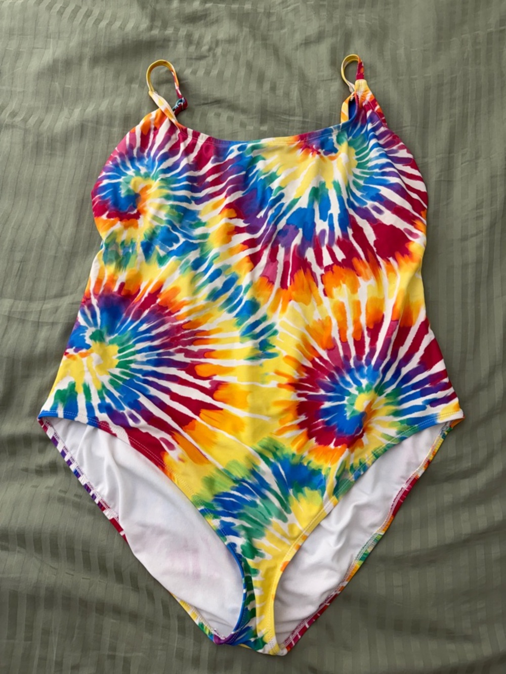Tie dye one piece swimsuit- low back